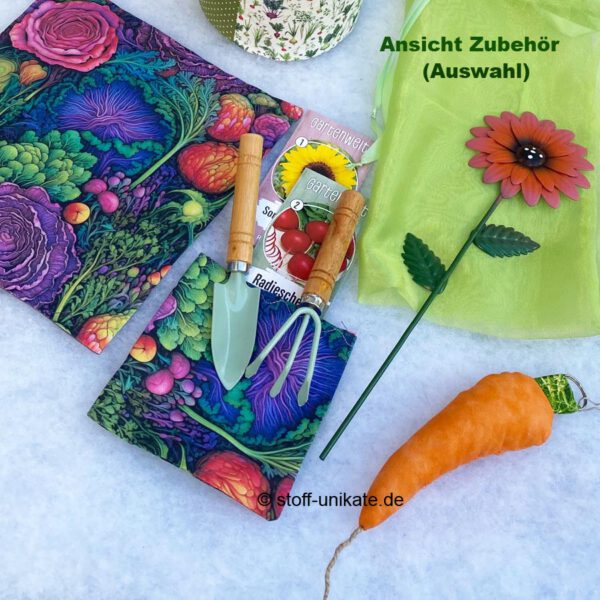 Zubehör zu den Utensilos Gartenzeit. Stoff-Unikate handmade in Germany