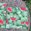 Kleines Stoff-Deckchen mit Melonenmotiven. Stoff-unikat handmade in Germany