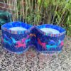 Toilettenapier Aufbewahrung aus Stoff. Passend für zwei Klorollen mit Pferdemotiven von Laurel Burch. Stoff-Unikate handmade in Germany
