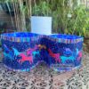 Klorollenhalter aus Stoff mit Pferdemotiven von Laurel Burch. Stoff-Unikate handmade in Germany