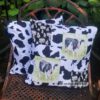 Patchworkisssen, Dekokissen mit Kuhmotiven in schwarz-weiß. Stoff-Unikate handmade in Germany