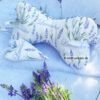 Lavendel-Leseknochen mit Duftherz. Stoff-Unikate handmade in Germany