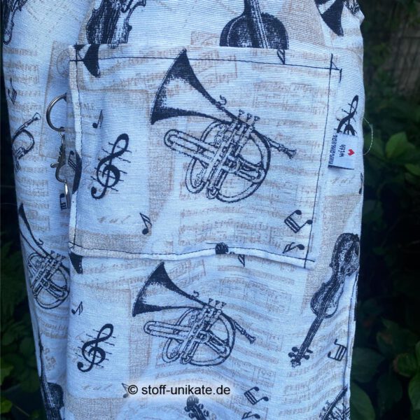 Detailansicht von der Innenseite der XXL_Einkaufstasche. Stoff-Unikate handmade in Germany