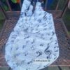 Innenseite vom XXL-Shopper mit Musiknoten in Creme-schwarz. Stoff-Unikate handmade in Germany