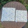 Stoffdeckchen in zwei Größen genäht aus acufactum-Stoffen mit Gemüse. Stoff-Unikate handmade in Germany