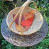 Stoffdeckchen im Patchworkstil mit Herbstblumen. Stoff-unikate handmade in Germany
