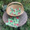 Zwei Stoff-Deckchen mit Melonenmotiven. Stoff-Unikate handmade in Germany