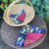 Stoffdeckchen, Patchworkdeckchen mit WEintrauben und Wein. Stoff-Unikate handmade in germany