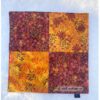 Patchwork-Deckchen mit Herbstblumen. Stoff-Unikate handmade in germany