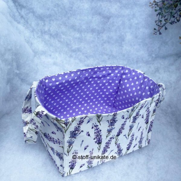 Duftendes Geschenk-Set: <br>Wellness-Körbchen <br>Utensilo mit Zubehör <br>„Lavender Relax Day" <br>Entspannen & Genießen – Bild 3