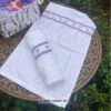 Gästetücher mit Lavendelbordüre. Stoff-unikate handmade in Germany