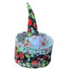 Utensilo, Stoffkorb mit erdbeeren und Wichtel. Stoff-Unikate handmade in germany