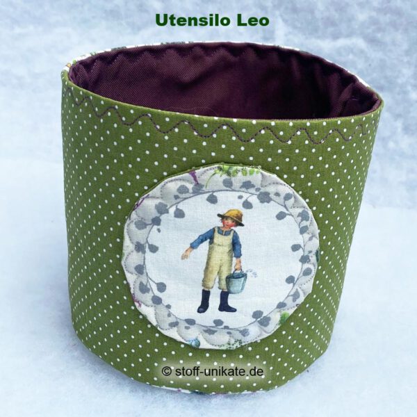 Utensilo Leo aus der Serie Gartenzeit. Stoff-Unikate handmade in Germany