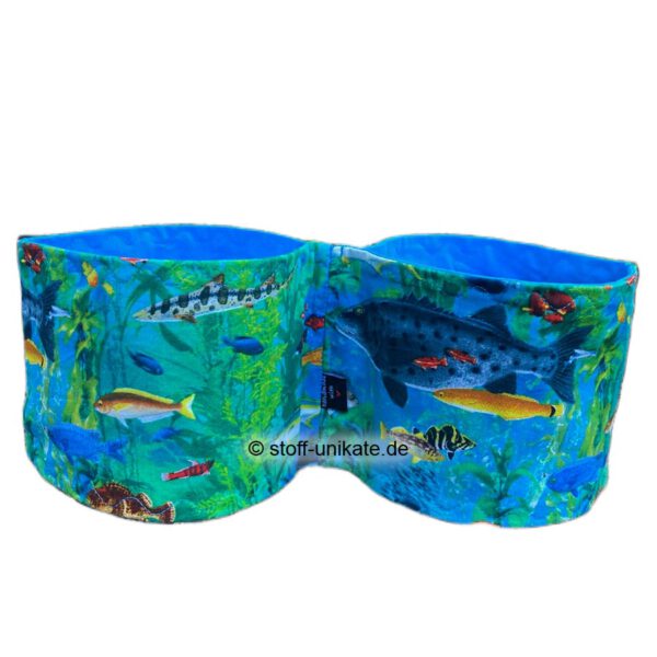 WC-Rollenhalter mit Fischen. Stoff-Unikate handmade in Germany