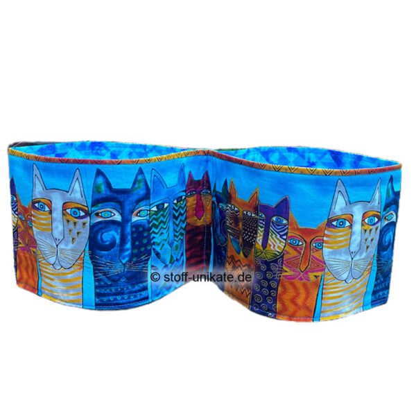 WC-Rollenhalter aus Stoff mit Katzen von Laurel Burch. Stoff-Unikate handmade in Germany