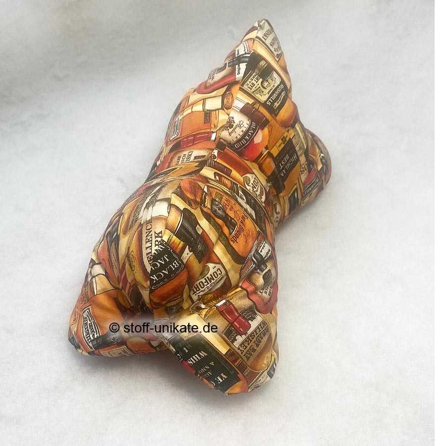 Leseknochen (groß) <br> Nackenkissen, Stoffknochen <br>„Whisky Taste” <br>Geschenk für Whisky-Kenner – Bild 3