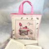 Book Bag mit Modemotiven in Pink. Stoff-Unikate handmade in Germany