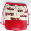 Turnbeutel für Kinder mit Feuerwehrautos. Stoff-Unikate handmade in germany