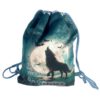 Turnbeutel für Kinder mit Wolfsmotiven. Stoff-Unikate handmade in Germany