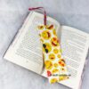 Lesezeichen aus Stoff mit Smiley-Motiven. Stoff-unikate handmade in Germany