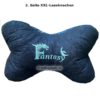 Seite zwei mit Schriftzug Fantasy vom XXL Leseknochen mit Drachenmotiven. Stoff-Unikate handmade in Germany