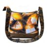 Schultertasche Seitenzauber genäht aus Stoff und Kunstleder. Stoff-Unikate handmade in Germany