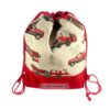 Kinderturnbeutel mit Feuerwehrautos. Stoff-Unikahte handmade in germany