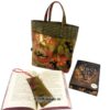Mystic Dragon A - Büchertasche mit Lesezeichen mit Drachenmotiven. Stoff-Unikate handmade in Germany