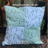 Kissen 40 x 40 cm mit Schneeglöckchen-Motiven. Stoff-Unikate handmade in germany