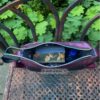Tablet Tasche mit bunten Katzen passend für zwei Taschenbücher und eine Wasserflasche. Stoff-Unikate handmade in Germany