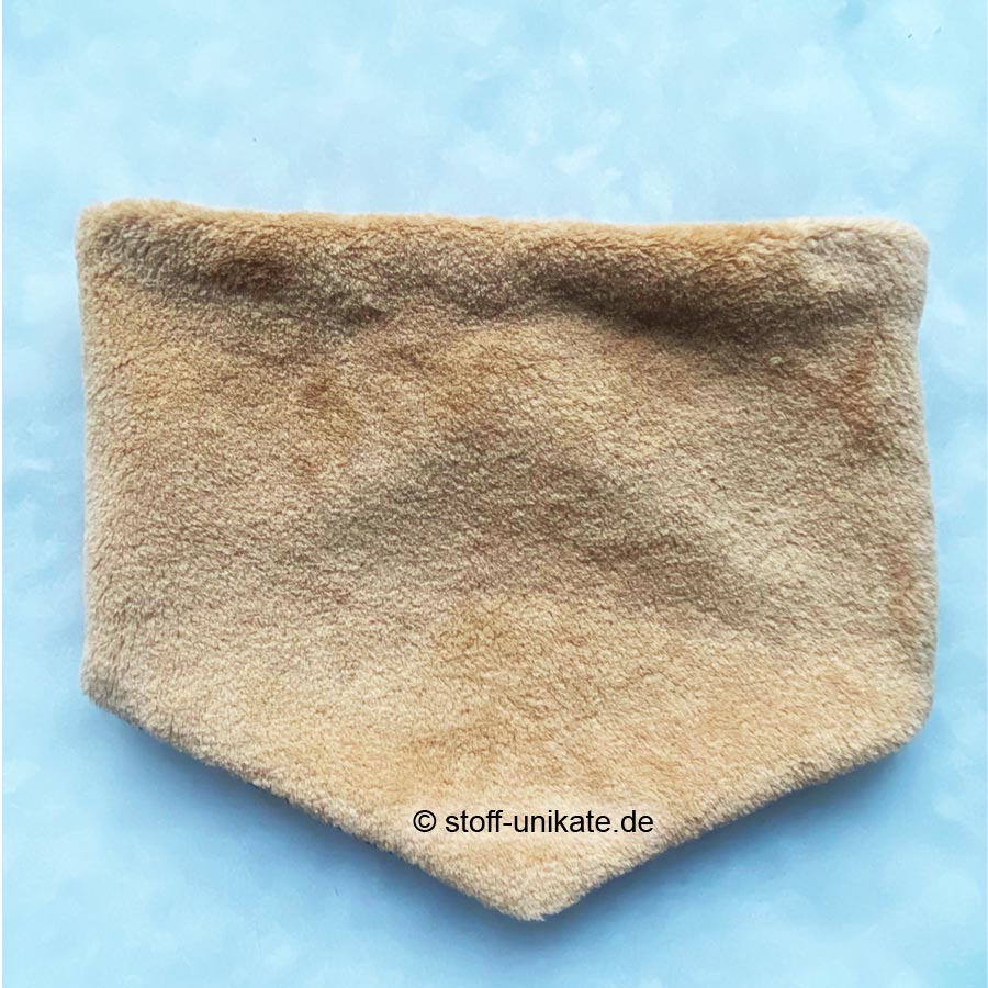 Halstuch-Loop, Wendeloop mit Fleece und Baumwolle und Monddrachen. Stoff-unikate handmade in germany