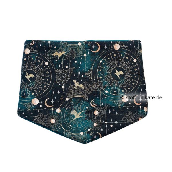 Halstuch-Loop, Wendeloop mit fliegenden Drachenmotiven aus Baumwollstoff und Fleece. Stoff-Unikate handmade in Germany