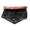 Halstuch-Loop aus Stoff mit Fleece in Altrosa mit Drachenmotiven Wings of Ash. Stoff-Unikate handmade in Germany