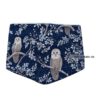 halstuch-loop aus Stoff mit Fleece und Schnee-Eulen-Motiven auf dunkelblau. Stoff-Unikate handmade in Germany