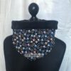Halstuch-Loop, wendeloop mit blauen Herzen und Pfotenmotiven. Stoff-Unikate handmade in Germany