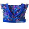 XXL-Shopper, große Tasche mit bunten Federn, genäht aus wasserabweisendem Softshell-Stoff. Exklusive Stoff-Unikate handmade in Germany
